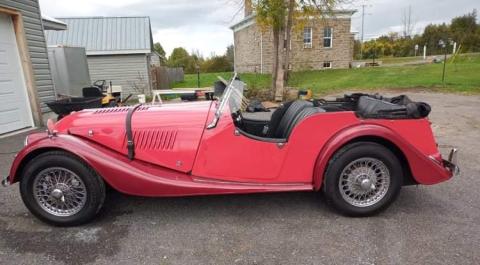 Red 1965 Morgan 4 Plus car