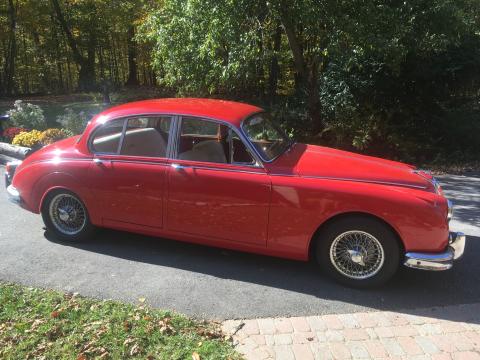 Red 1961 Jaguar Mk2